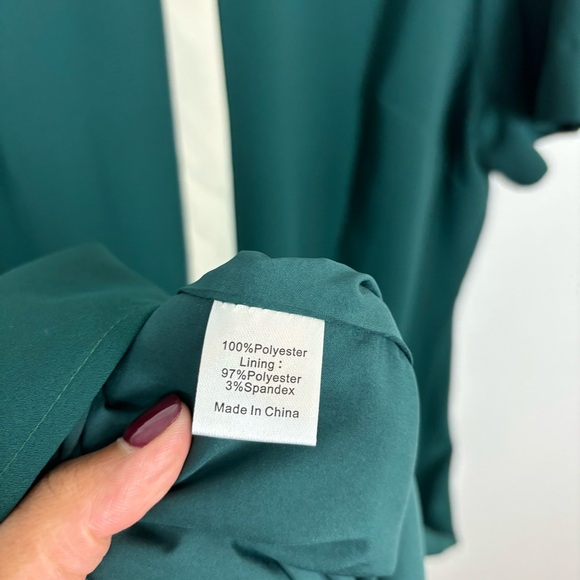 Tuckernuck Leigh Dress Midi Green Rainforest Stripe Size XXL - Picture 6 of 11